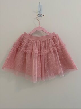 Girls Pink Dot Tulle Skirt size 4T
